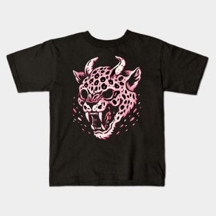 Leopard horror horns Kids T-Shirt